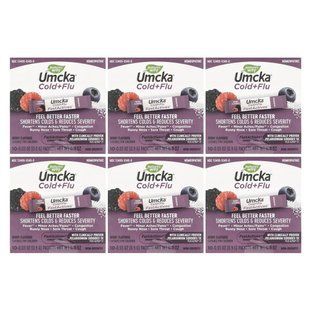 Nature's Way, Umcka, Cold + Flu, Berry, 6 Boxes, 10 Packets Each купить в Киеве и Украине