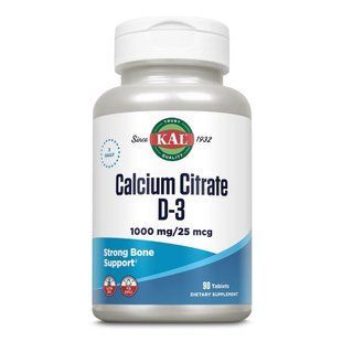 Calcium Citrate D3 1000mg - 90 tabs KAL купить в Киеве и Украине