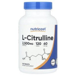 Nutricost, L-Citrulline, 2,500 mg, 120 Tablets (1,250 mg per Tablet) купить в Киеве и Украине