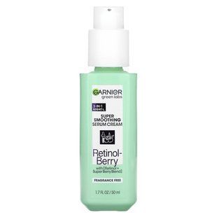 Garnier, Green Labs, Super Smoothing Serum Cream, Retinol-Berry, Fragrance Free, 1.7 fl oz (50 ml) купить в Киеве и Украине