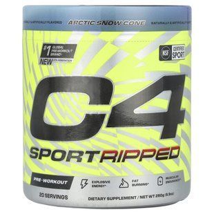 Cellucor, C4 Sport Ripped, Pre-Workout, Artic Snow Cone, 9.9 oz (280 g)