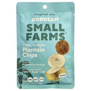 GoodSam PBC, Small Farms&trade;, Crispy Crunchy Chips, Plantain, 0.7 oz (20 g)