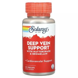 Поддержка глубоких вен Solaray (Deep Vein Support) 60 вегетарианских капсул купить в Киеве и Украине