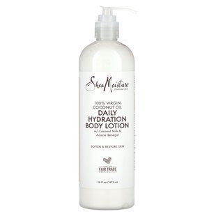SheaMoisture, 100 % Virgin Coconut Oil, Daily Hydration Body Lotion, 16 fl oz (473 ml) купить в Киеве и Украине
