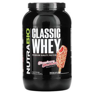 NutraBio, Classic Whey Protein, Strawberry Shortcake, 2 lb (907 g) купить в Киеве и Украине