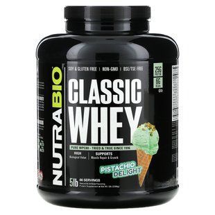 NutraBio, Classic Whey Protein, Pistachio Delight, 5 lb (2,268 g) купить в Киеве и Украине