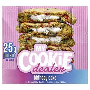 My Cookie Dealer Protein, протеїнове печиво, іменний торт, 12 шт. по 108 г (3,8 унції)