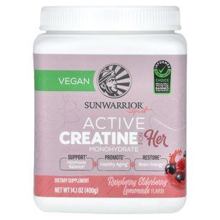 Sunwarrior, Sport, Active Creatine For Her, Raspberry Elderberry Lemonade, 14.1 oz (400 g) купить в Киеве и Украине