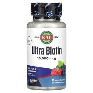 Биотин ягодная смесь KAL (Ultra Biotin) 10000 мкг 60 микро таблеток купить в Киеве и Украине