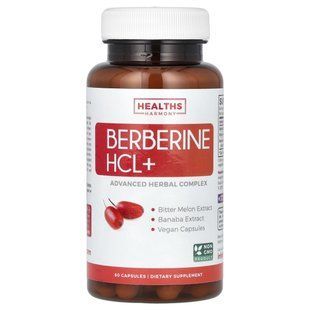 Healths Harmony, Berberine HCL+, 60 Capsules купить в Киеве и Украине