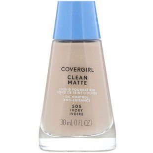 Рідка тональна основа, відтінок 505 &laquo;Слонова кістка&raquo;, Clean Matte, Covergirl, 30 мл