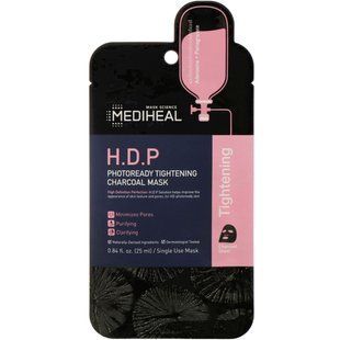 Подтягивающая маска с активированным углем, HDP, Mediheal, 1 лист, 25 мл купить в Киеве и Украине