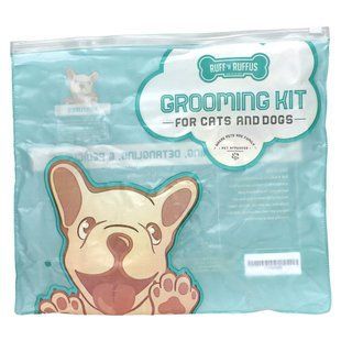 Ruff 'N Ruffus, Grooming Kit for Cats and Dogs, Deshedding Brush & Nail Clipper, Aqua, 1 Deshedding Brush, 1 Nail Clipper купить в Киеве и Украине