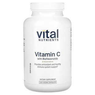 Vital Nutrients, Vitamin C With Bioflavonoids, 220 Vegan Capsules купить в Киеве и Украине