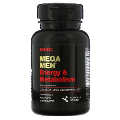 Мультивітаміни для чоловіків для енергії та метаболізму GNC (Mega Men Energy & Metabolism Clinically Studied Multivitamin) 90 капсул