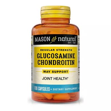 Глюкозамін та Хондроїтин Mason Natural (Glucosamine Chondroitin Regular Strength) 100 капсул