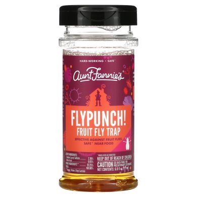 FlyPunch! фруктова пастка для мух, Aunt Fannie's, 6 жид ун (177 мл)