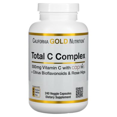 Вітамін С комплекс California Gold Nutrition (Total C Complex) 500 мг 240 рослинних капсул