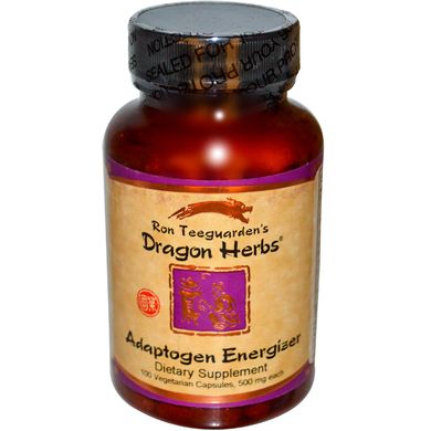Енергетик-Адаптоген, Dragon Herbs, 500 мг, 100 капсул
