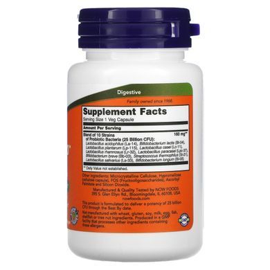 Пробиотики Now Foods (Probiotic-10) 25 млрд 50 капсул купить в Киеве и Украине