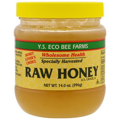 Неочищений мед, YS Eco Bee Farms, 396 г (14,0 унцій)