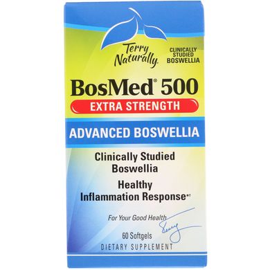 Босвелія EuroPharma, Terry Naturally (Boswellia) 500 мг 60 гелевих капсул