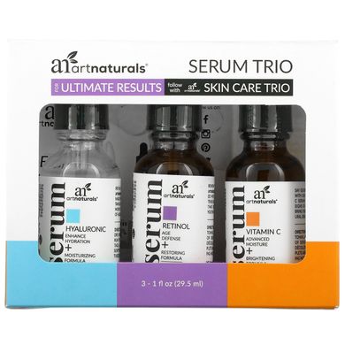 3 сироватки Serum Trio Set, Anti-Aging, Artnaturals, 1 рідка унція (29,5 мл) кожна