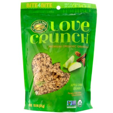 Love Crunch, високоякісні органічні мюслі, яблучний пиріг з Чіа, Nature's Path, 115 унц (325 г)