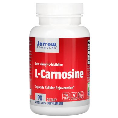 L-карнозин, L-Carnosine, Jarrow Formulas, 500 мг, 90 капсул