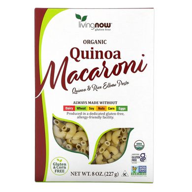 Макароны из киноа Now Foods (Quinoa Macaroni) 227 г купить в Киеве и Украине