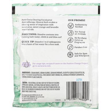Мінеральна ванна кліринговий евкаліпт Ароматерапевтичний Aura Cacia (Mineral Bath) 70.9 г