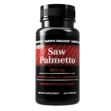 Со Пальметто Earth`s Creation (Saw Palmetto) 500 мг 100 капсул