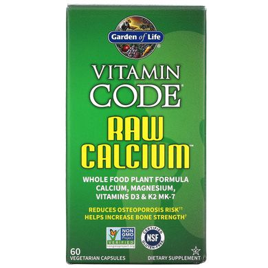 Натуральний кальцій Garden of Life (RAW Calcium) 60 капсул