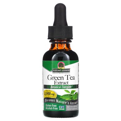 Зелений чай без спирту Nature's Answer (Green Tea) 2000 мг 30 мл