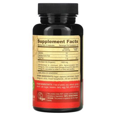 Chia Seed Oil for Vegans Deva 500 mg 90 capsules