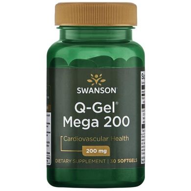 Q-гель Мега 200, Q-Gel Mega 200, Swanson, 200 мг, 30 капсул купить в Киеве и Украине
