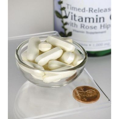 Вітамін С з шипшиною, Vitamin C with Rose Hips Timed-Release, Swanson, 250 таблеток