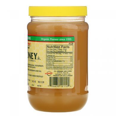 необработанный мед, категория А в США, Y.S. Eco Bee Farms, 22,0 унции (623 г) купить в Киеве и Украине