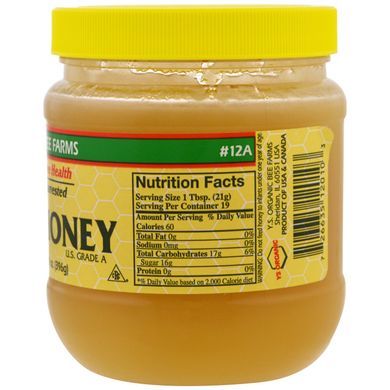 Неочищений мед, YS Eco Bee Farms, 396 г (14,0 унцій)