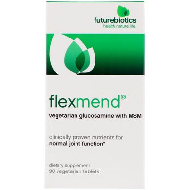 Вегетаріанський глюкозамін з МСМ FutureBiotics (FlexMend) 375 мг / 375 мг 90 табеток