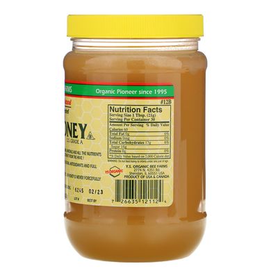необработанный мед, категория А в США, Y.S. Eco Bee Farms, 22,0 унции (623 г) купить в Киеве и Украине