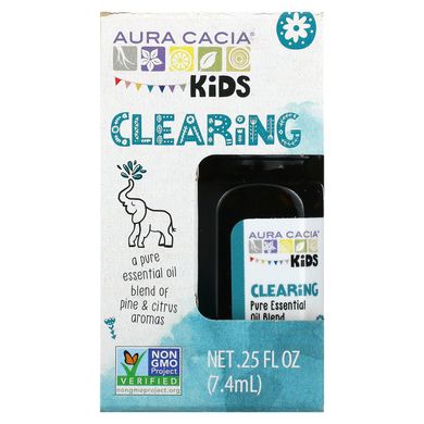 Aura Cacia, Kids, чиста ефірна олія, що очищає, 0,25 рідкої унції (7,4 мл)