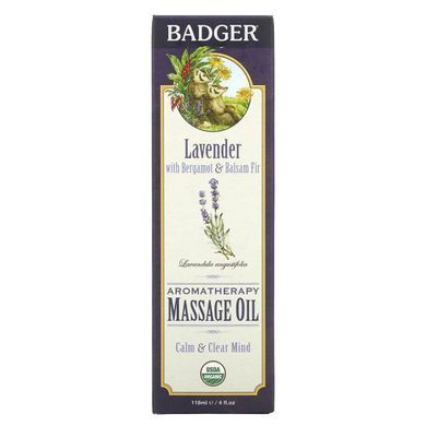 Aromatic oil for massage lavender with bergamot and fir