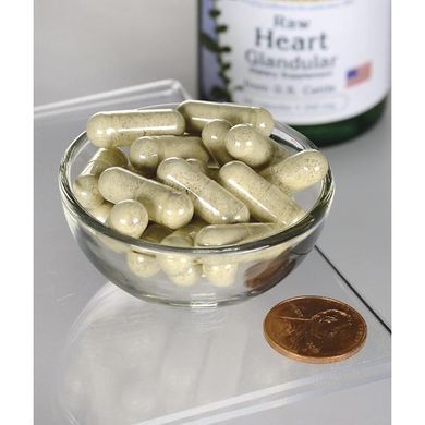 Сире серце залозисте, Raw Heart Glandular, Swanson, 250 мг, 60 капсул