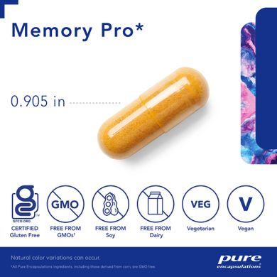 Вітаміни для мозку та пам'яті Pure Encapsulations (Memory Pro) 90 Капсул