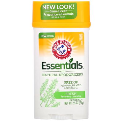 Натуральний дезодорант для чоловіків та жінок свіжий Arm & Hammer (Essentials with Natural Deodorizers Deodorant Rosemary Lavender) 71 г