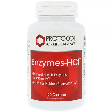 Ензими Protocol for Life Balance (Enzymes-HCI) 120 капсул
