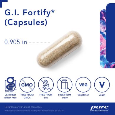 Вітаміни для підтримки ШКТ Pure Encapsulations (G.I. Fortify) 120 капсул