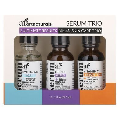 3 сыворотки Serum Trio Set, Anti-Aging, Artnaturals, 1 жидкая унция (29,5 мл) каждая купить в Киеве и Украине
