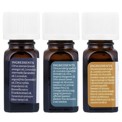 Aura Cacia, набор для приема перед сном, смеси чистых эфирных масел, 3 флакона по 7,4 мл (0,25 жидк. унции) купить в Киеве и Украине